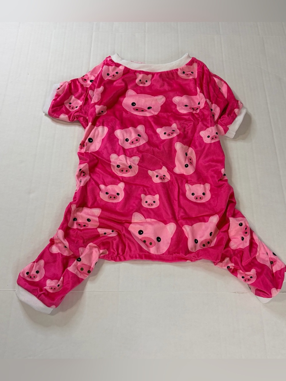 Cute Bone Dog Pink Onesie With Pig Face